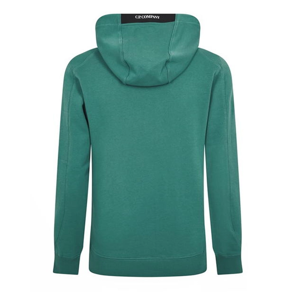 CP Company Diagonal Raised Fleece Hoodie - Green